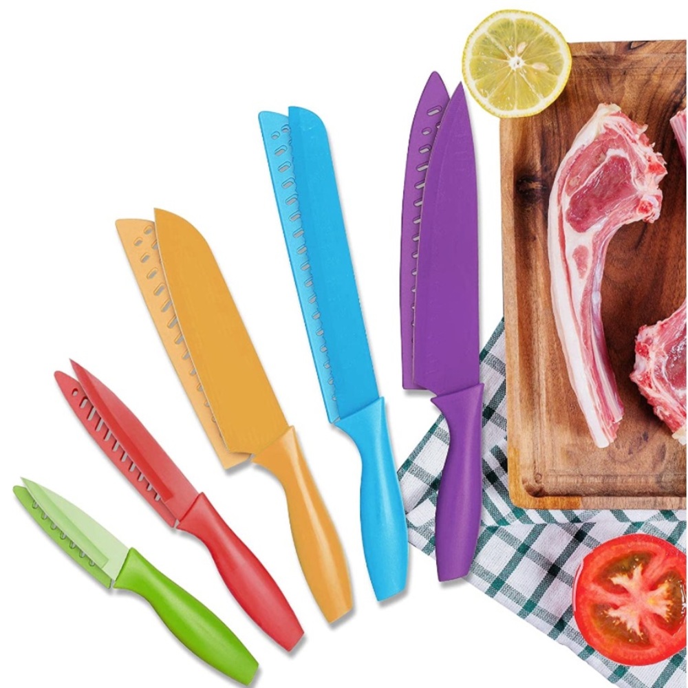 Set 5 Stainless Steel High Carbon Non Stick Knives - Picture 3 of 9